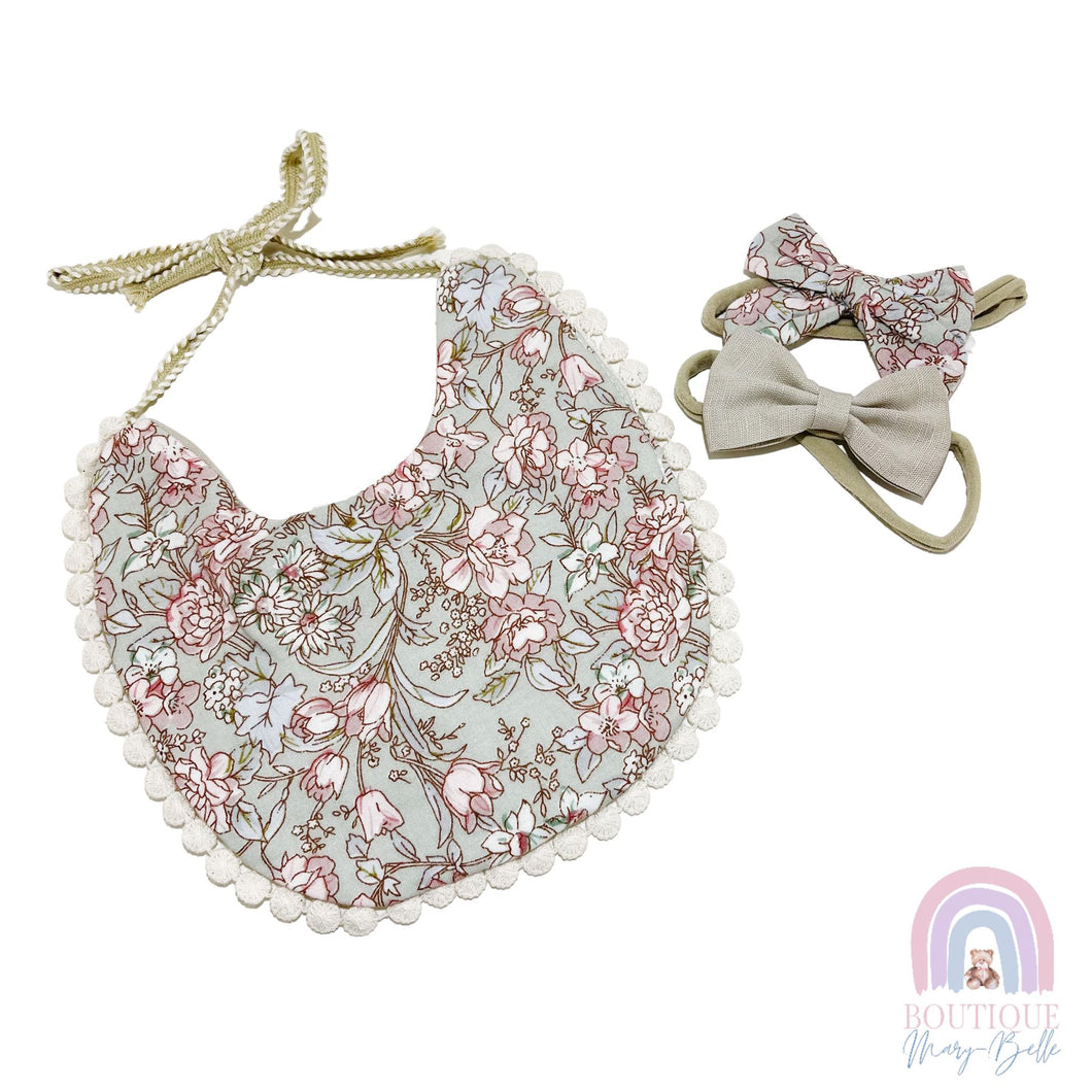 ANDREA BOW & BIB SET