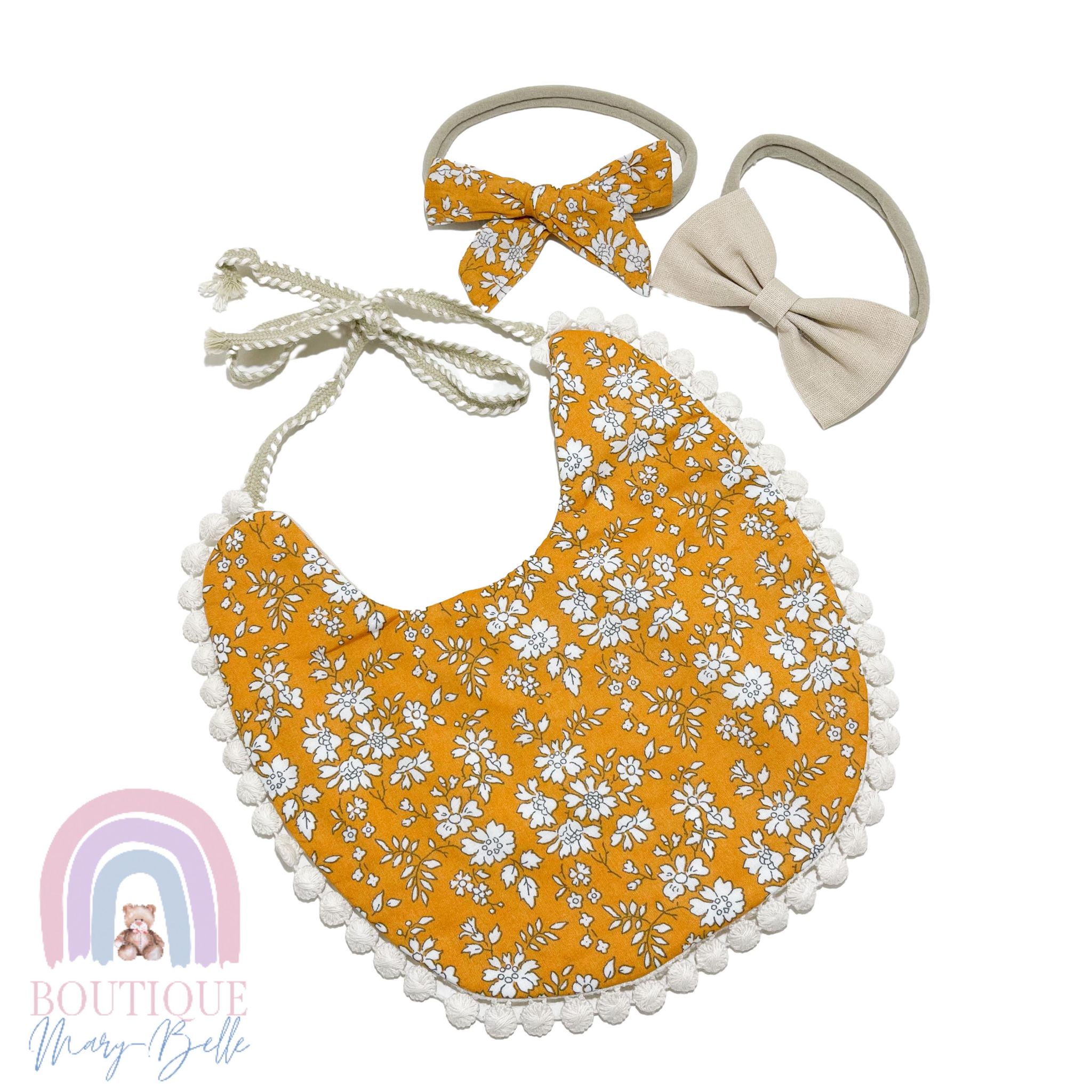 VALENTINA BOW & BIB SET
