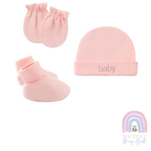 Load image into Gallery viewer, MYRTLE MITTENS, BOOTIES AND CAP SET
