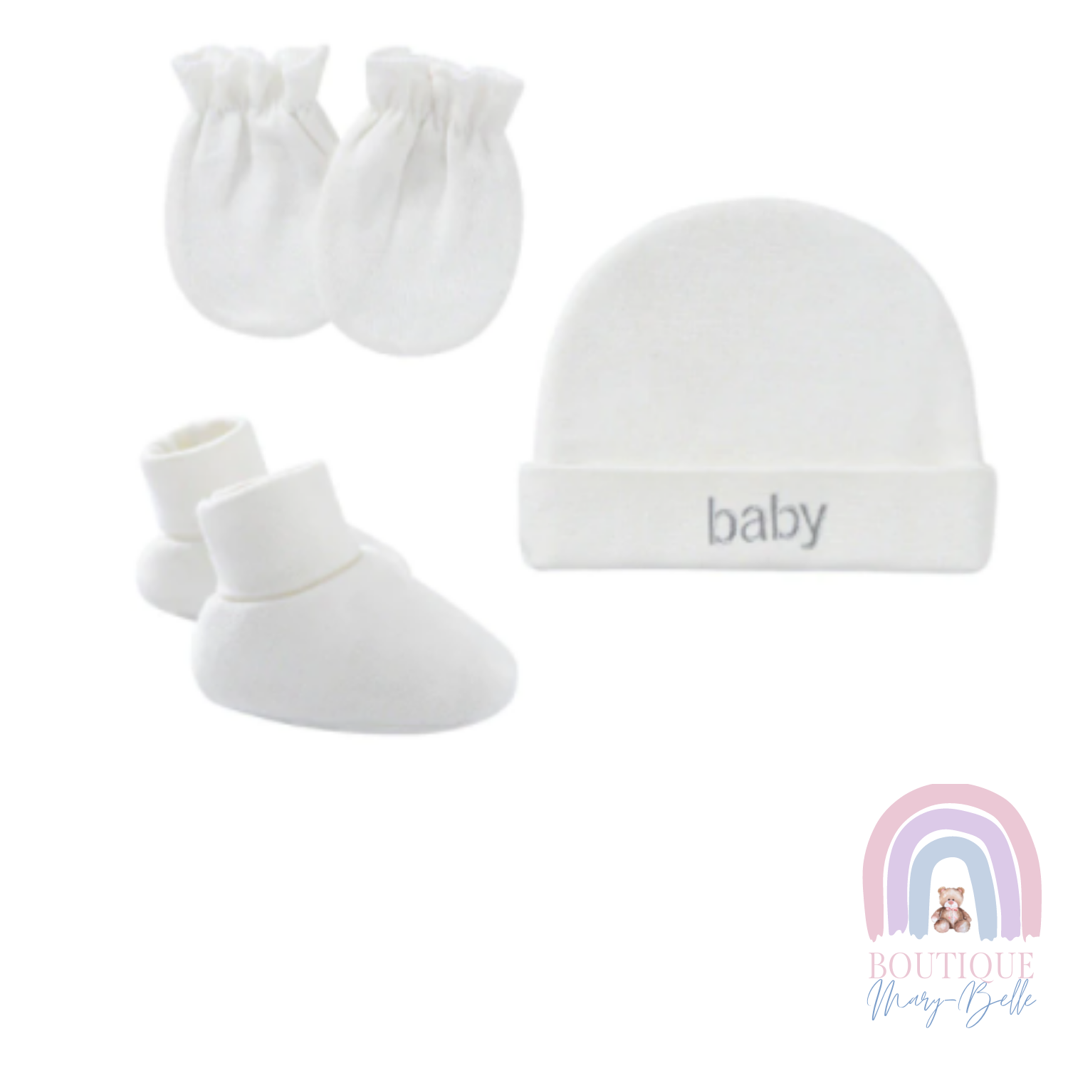 MYRTLE MITTENS, BOOTIES AND CAP SET