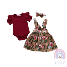 Load image into Gallery viewer, FLORINDA DRESS, ROMPER &amp; HEADBAND SET
