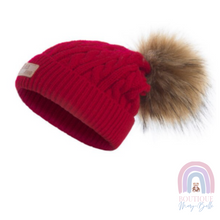 Load image into Gallery viewer, RHONIQUE  REMOVABLE POM POM BEANIE.
