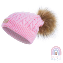 Load image into Gallery viewer, RHONIQUE  REMOVABLE POM POM BEANIE.
