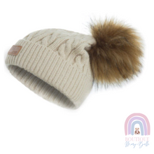 Load image into Gallery viewer, RHONIQUE  REMOVABLE POM POM BEANIE.
