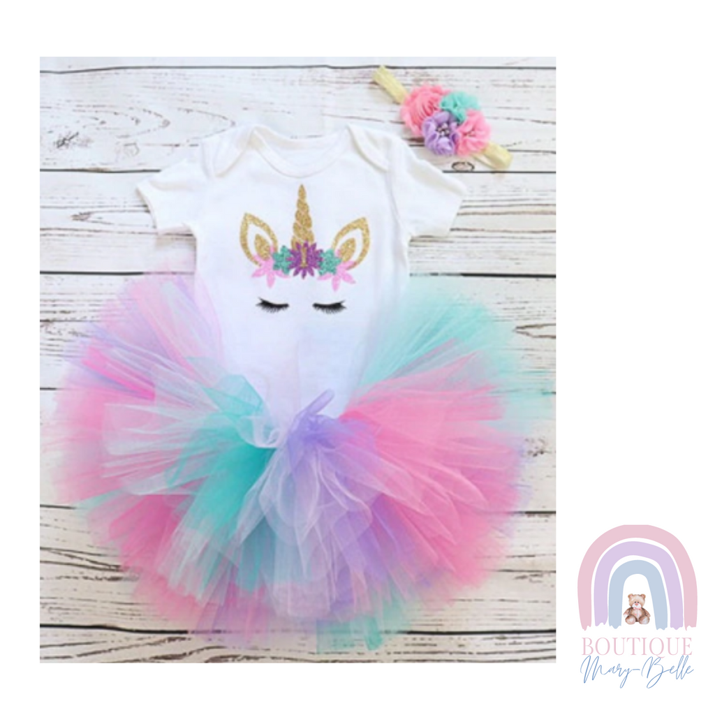 TRISSIE TULLE TUTU BIRTHDAY OUTFIT.