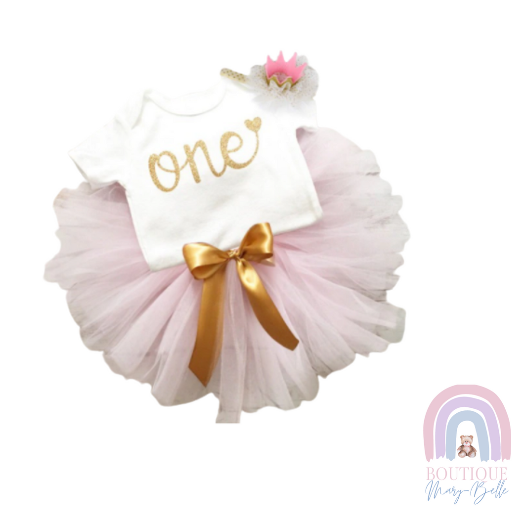 TRINITY TULLE TUTU  FIRST BIRTHDAY OUTFIT