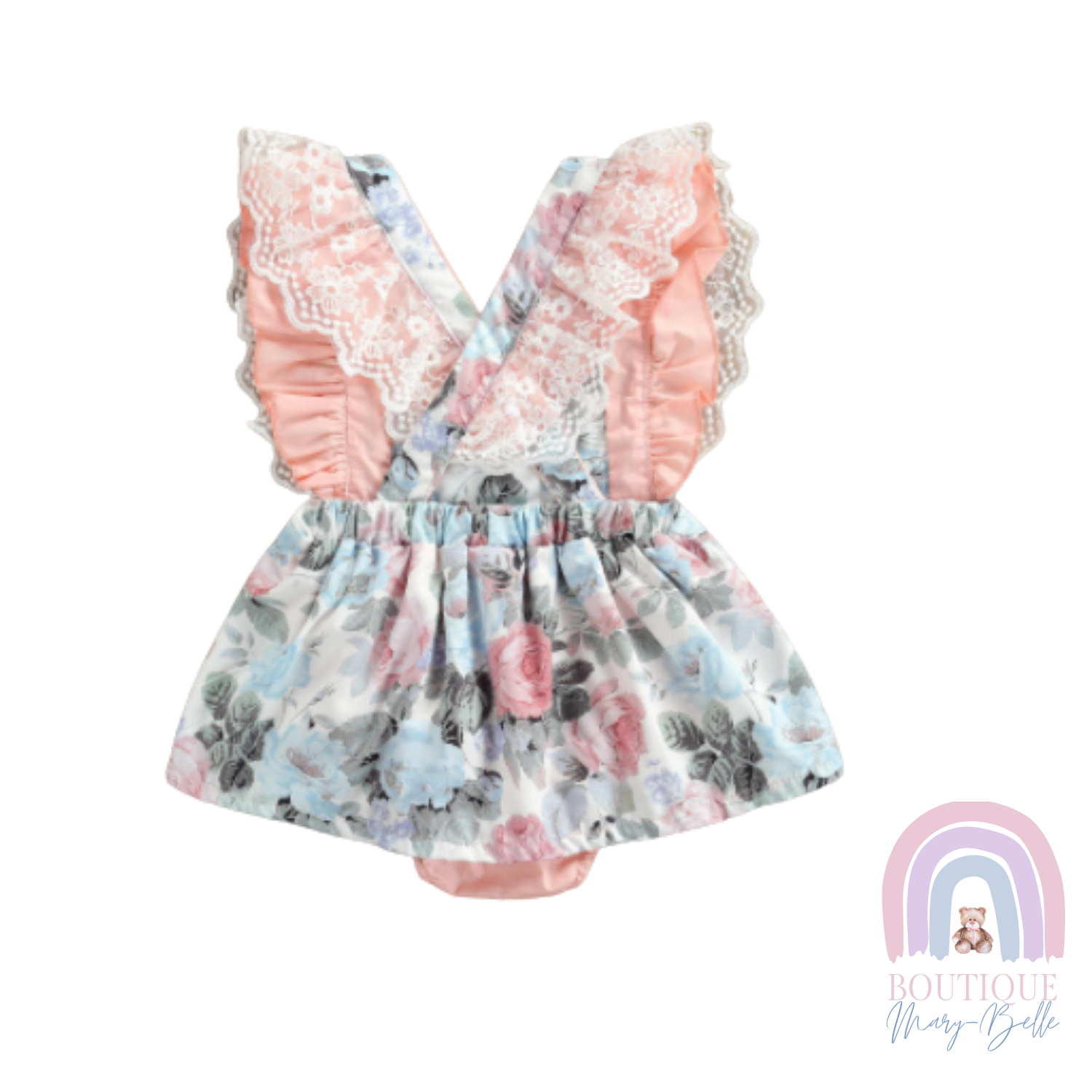 JAYCEE FLORAL ROMPER DRESS.