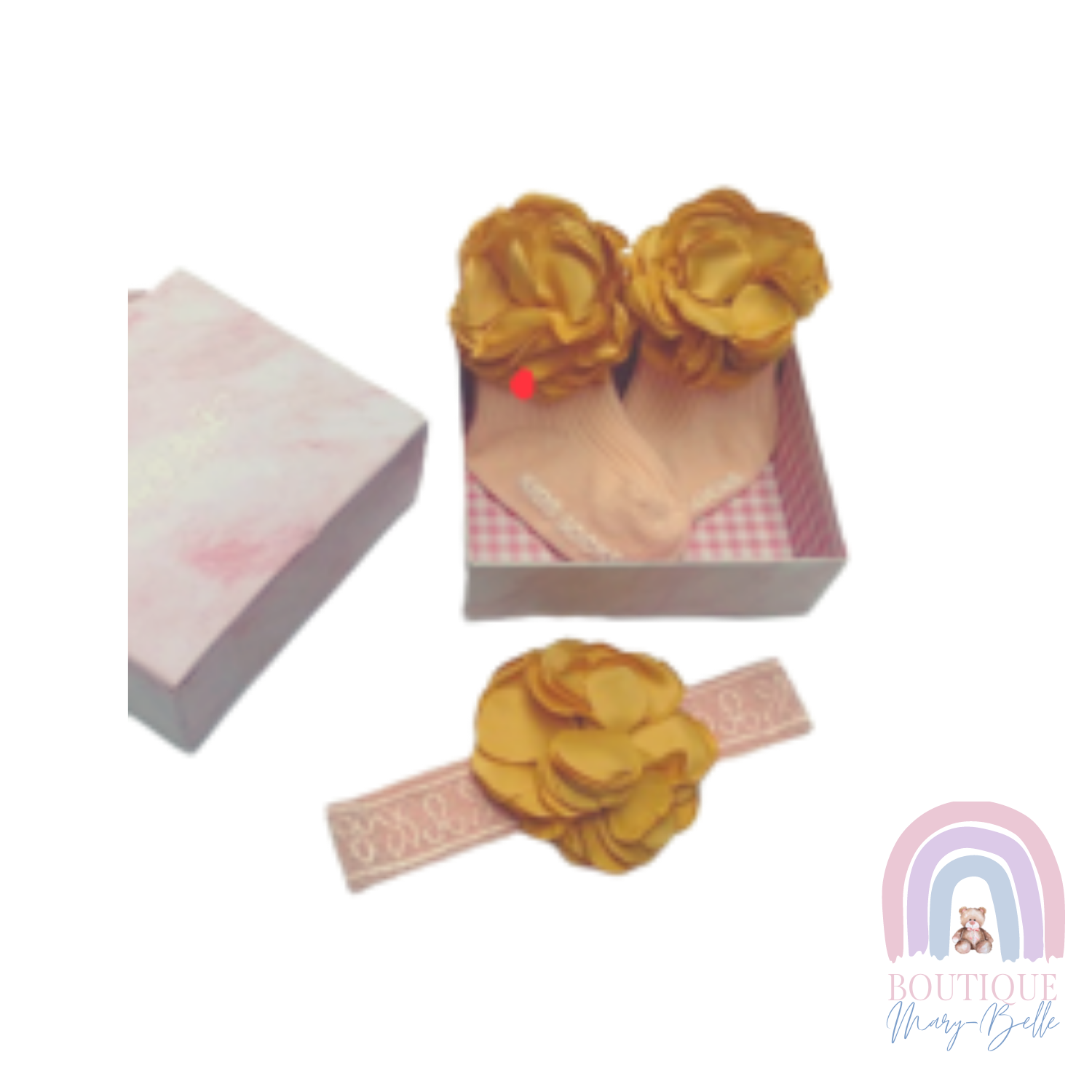 BILLIE-REA HEADBAND AND SOX GIFT BOX SET.