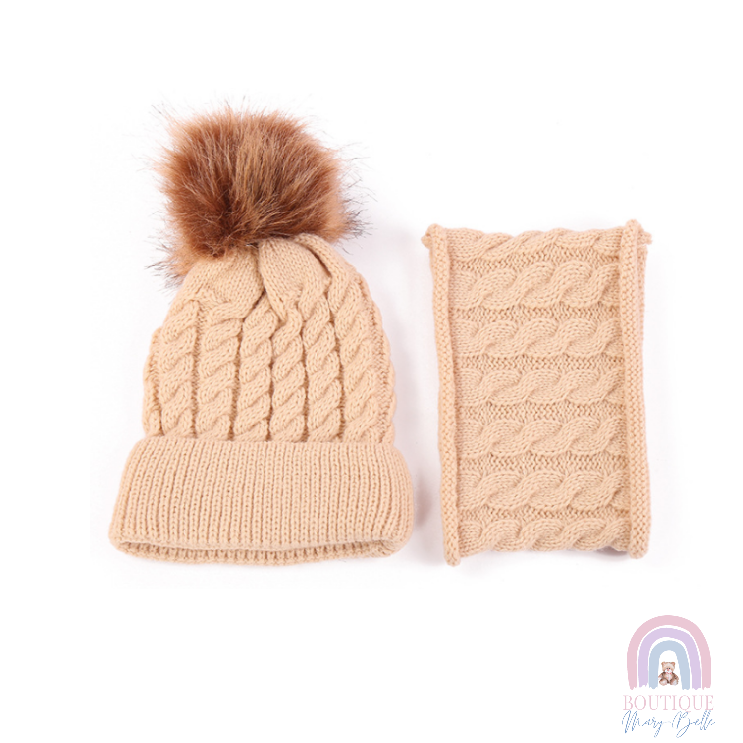 KAYCEE BEANIE AND SCARF SET