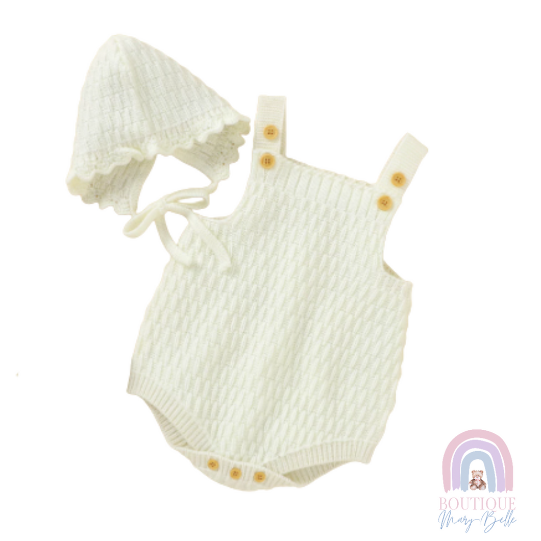 BLANEY ROMPER & BONNET SET