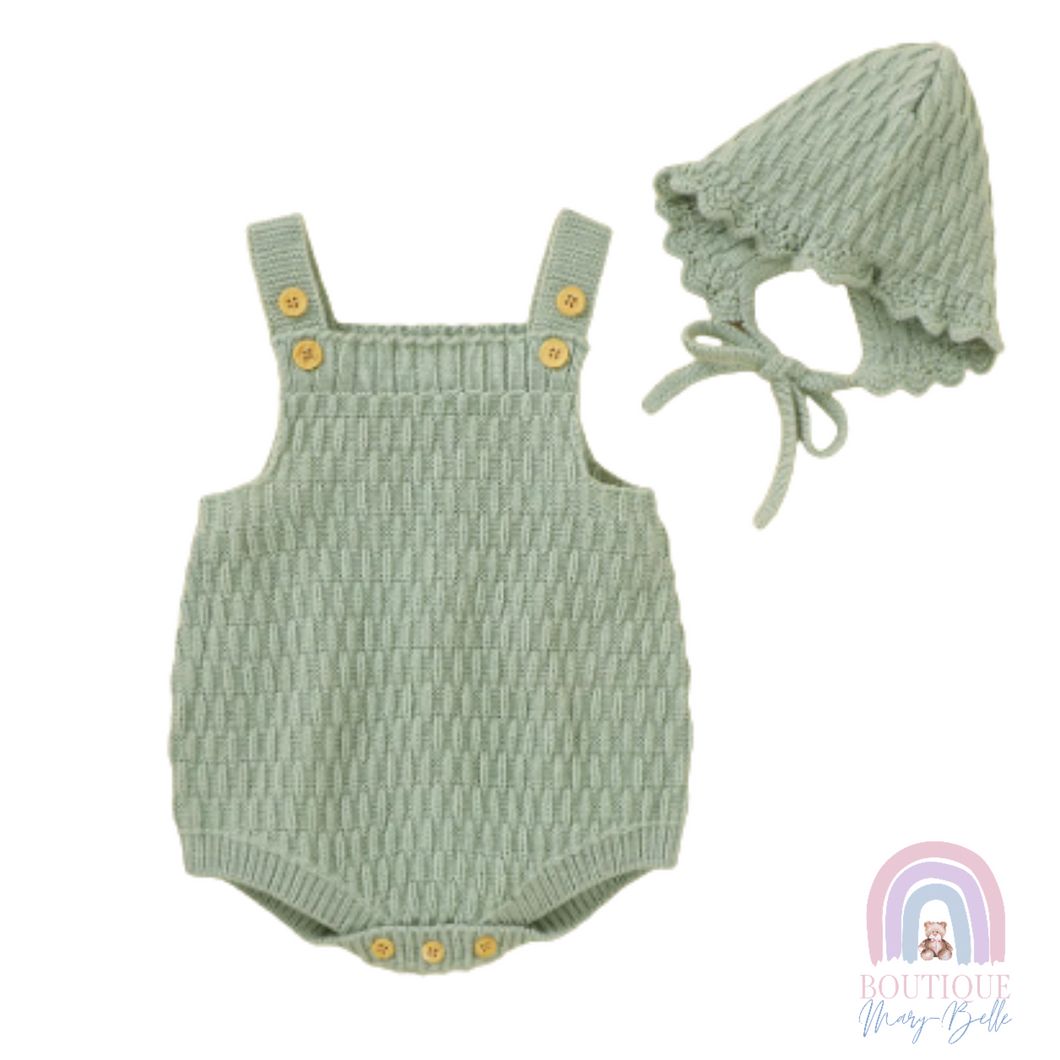 REIGN ROMPER & BONNET SET