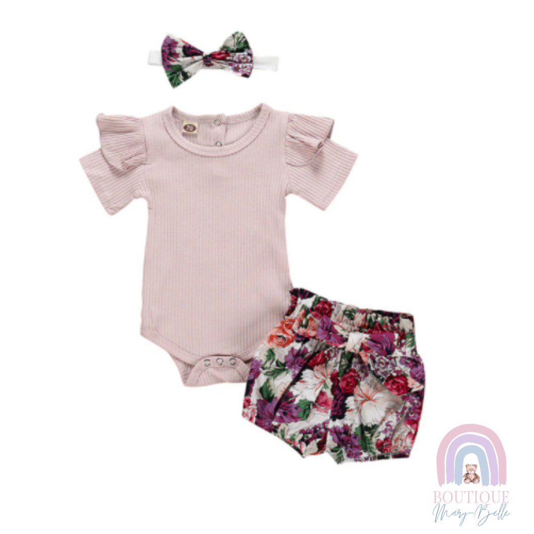 CONSTANCE SHORT, BODYSUIT & HEADBAND SET