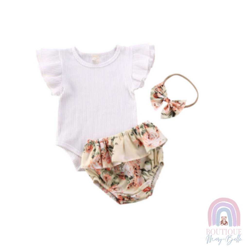 LUNA BODYSUIT, SHORT & HEADBAND SET