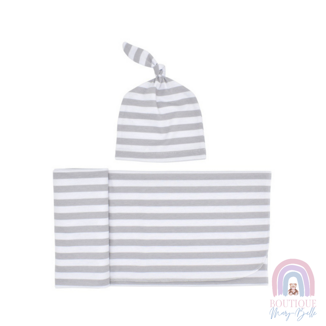 LUCAS SWADDLE AND CAP SET