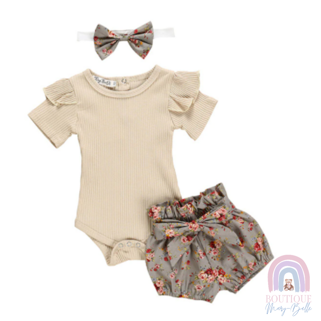 ABIGAIL SHORT, BODYSUIT & HEADBAND SET