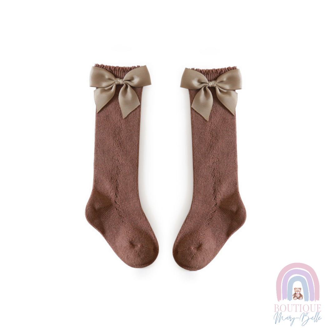 CLARA KNITTED BOW SOCKS