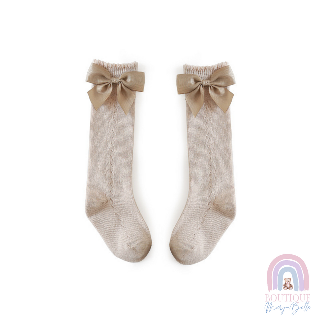 DELILAH KNITTED BOW SOCKS