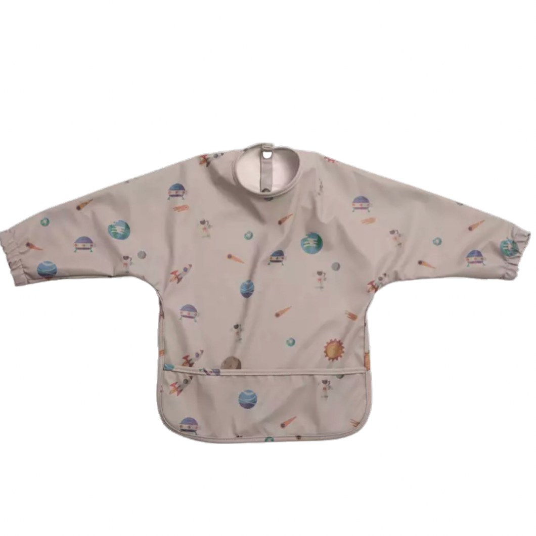 OUTER SPACE WATERPROOF BIB/SMOCK (DOVE BLUE)