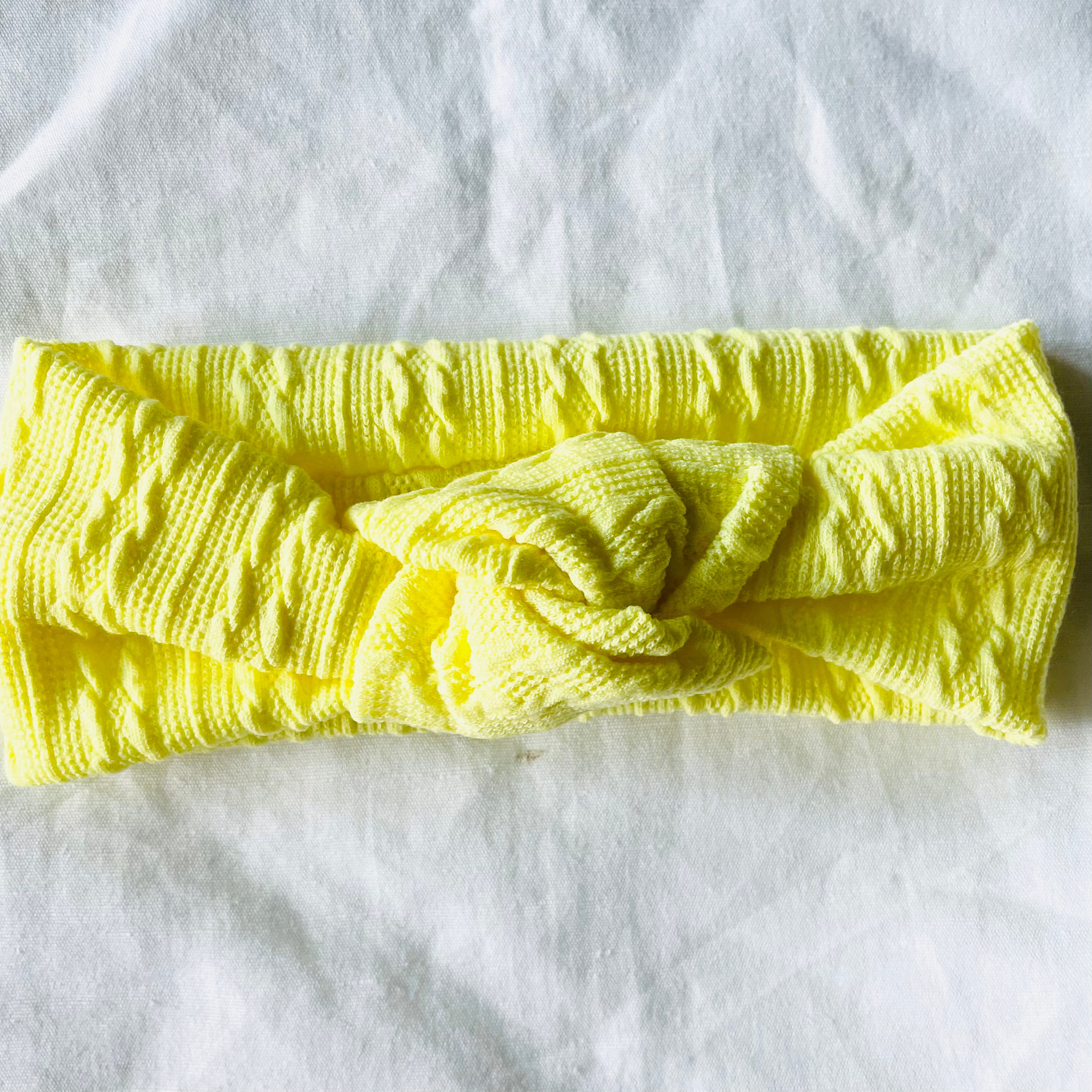 SHANNON WAFFLE KNOT BOW HEADBANDS