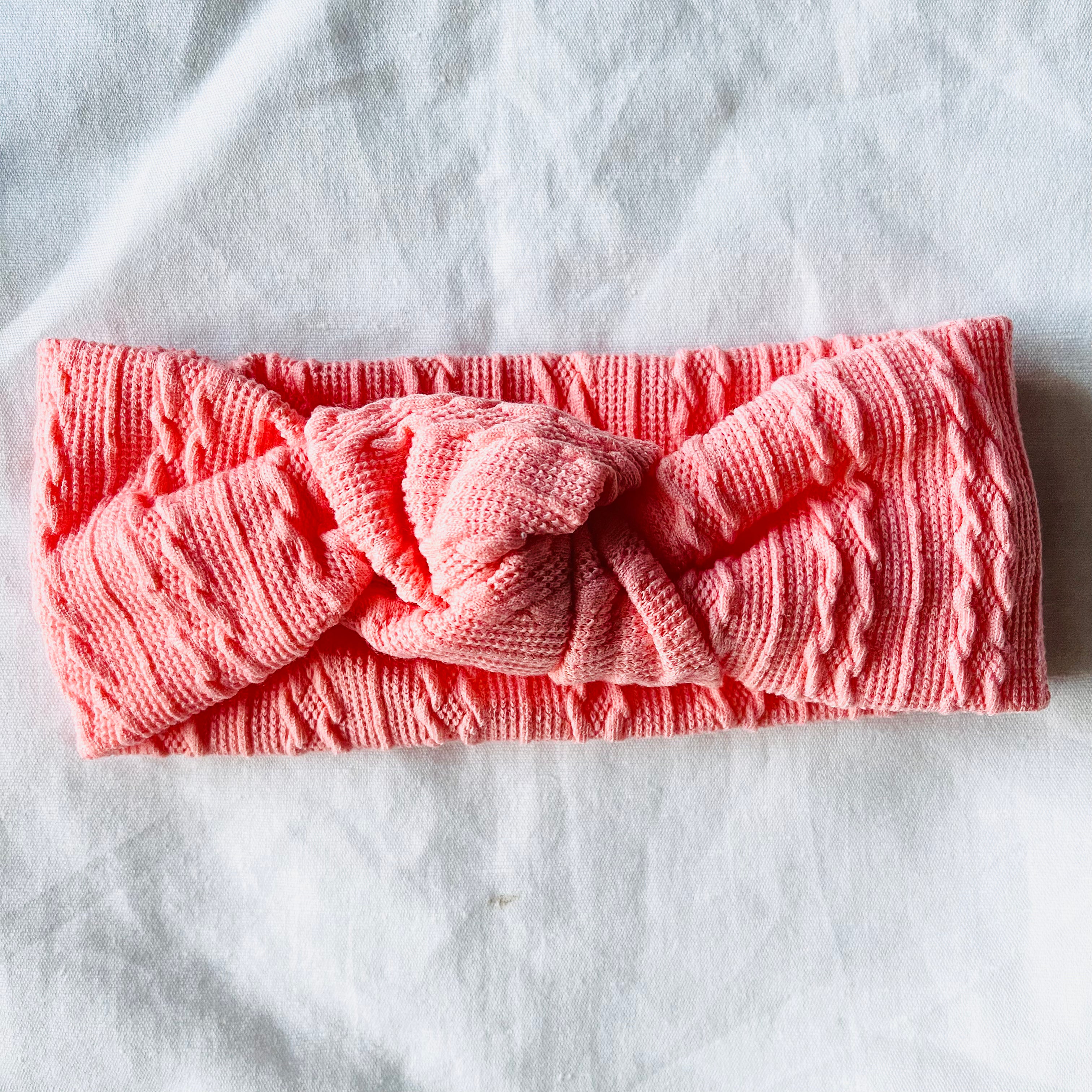 SHANNON WAFFLE KNOT BOW HEADBANDS