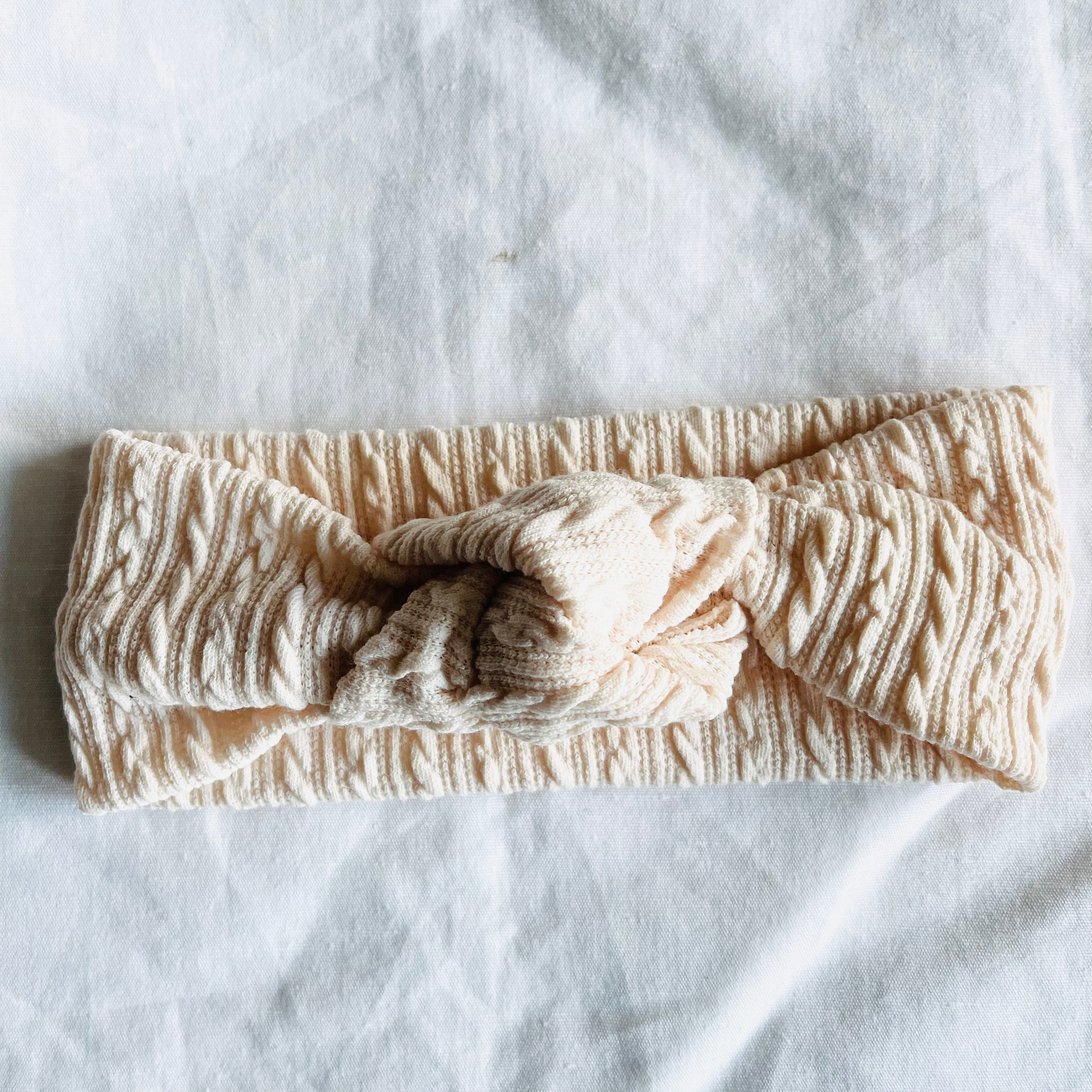 SHANNON WAFFLE KNOT BOW HEADBANDS