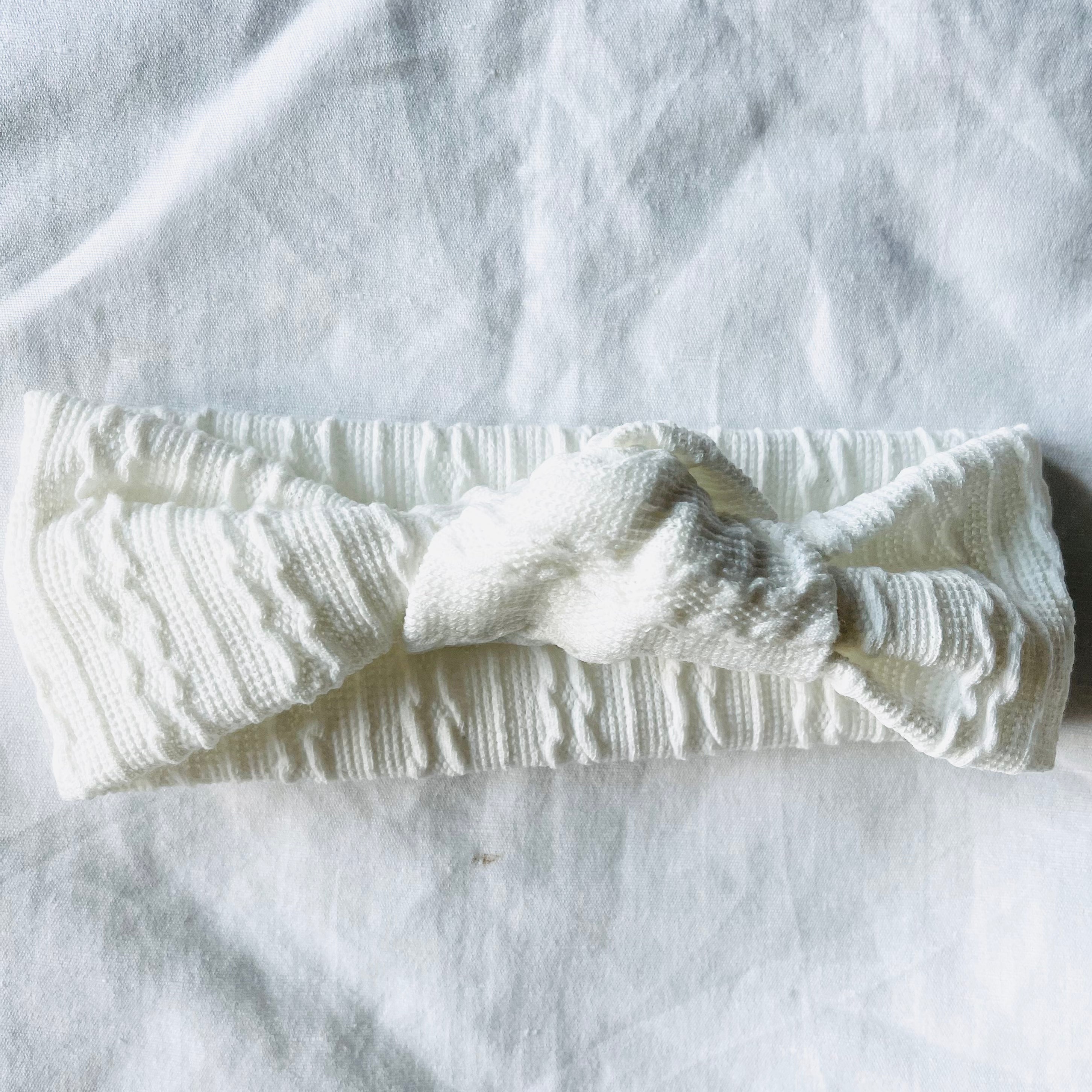 SHANNON WAFFLE KNOT BOW HEADBANDS