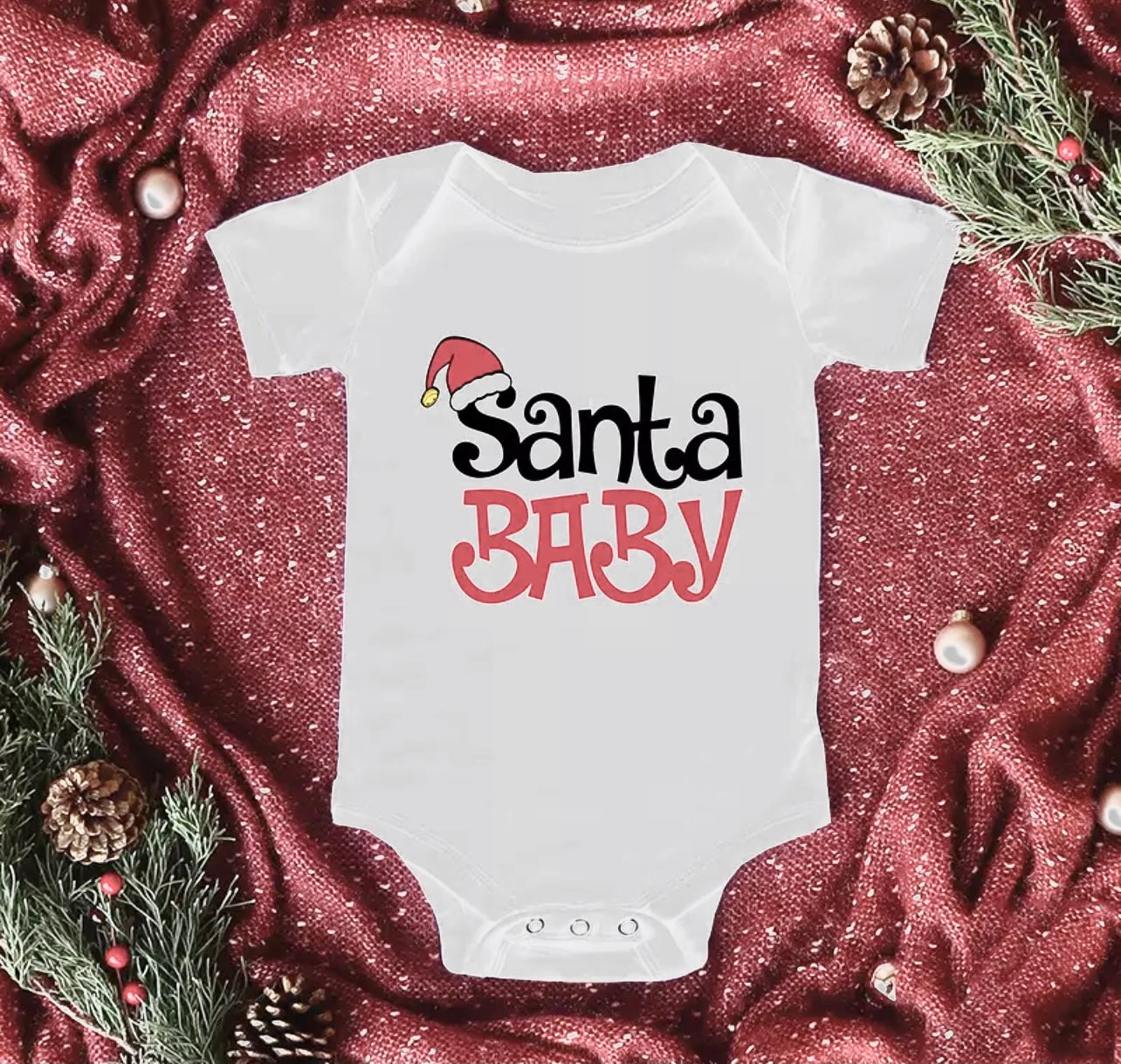 SANTA BABY TEE ROMPER