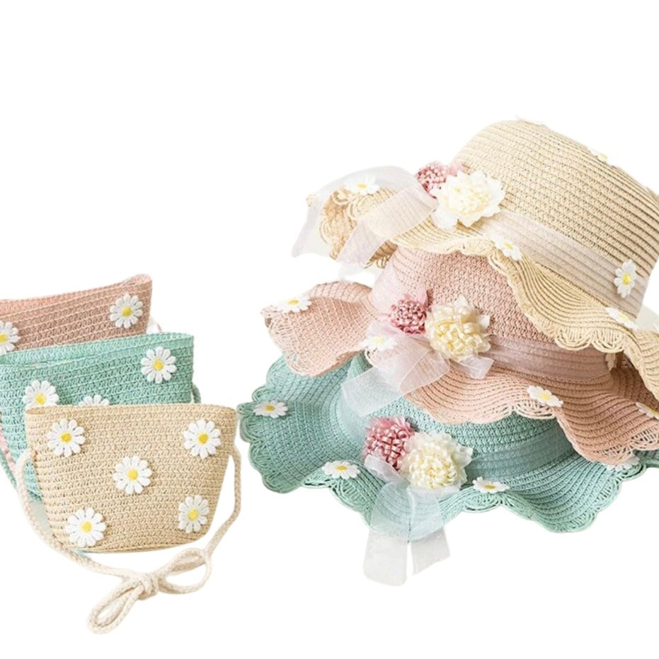 DAISY SUN HAT AND COIN PURSE