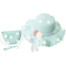 Load image into Gallery viewer, DAISY SUN HAT AND COIN PURSE
