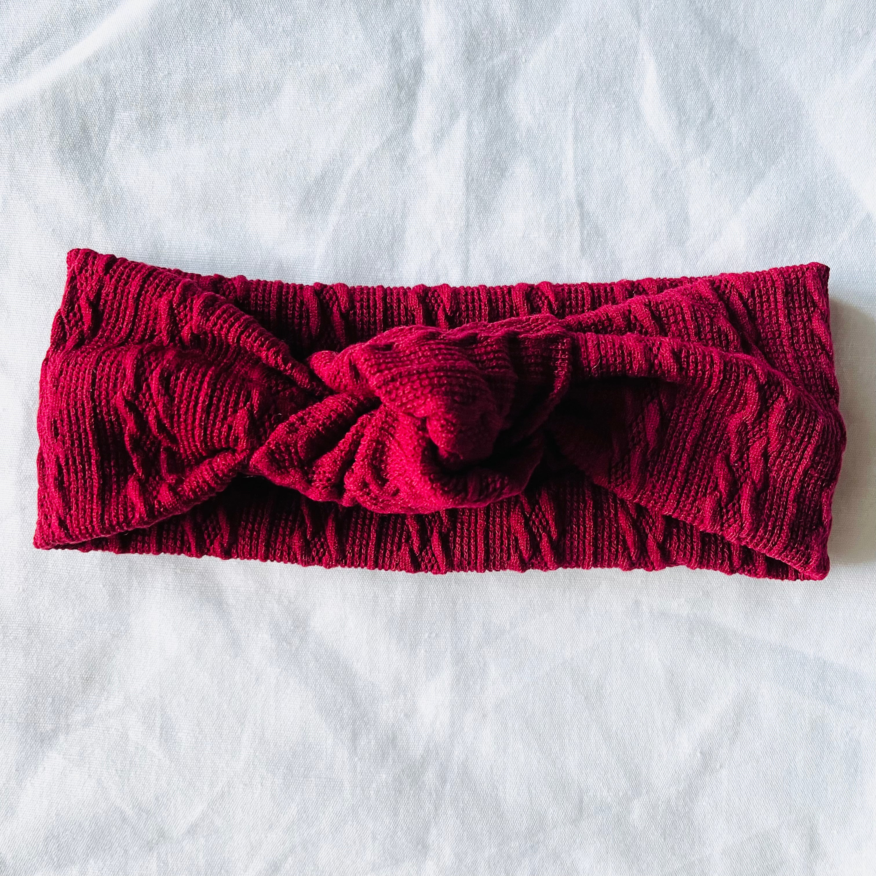 SHANNON WAFFLE KNOT BOW HEADBANDS