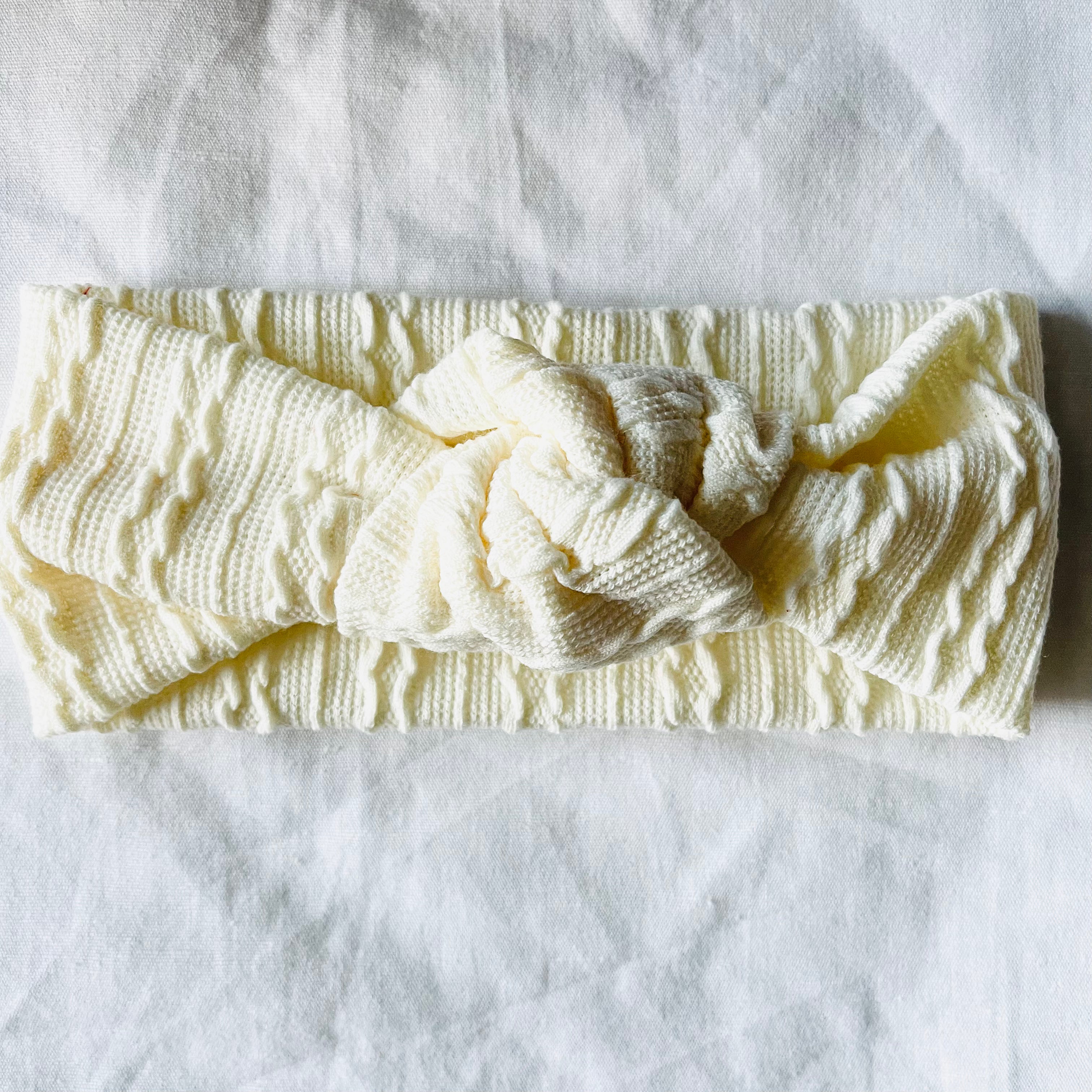 SHANNON WAFFLE KNOT BOW HEADBANDS