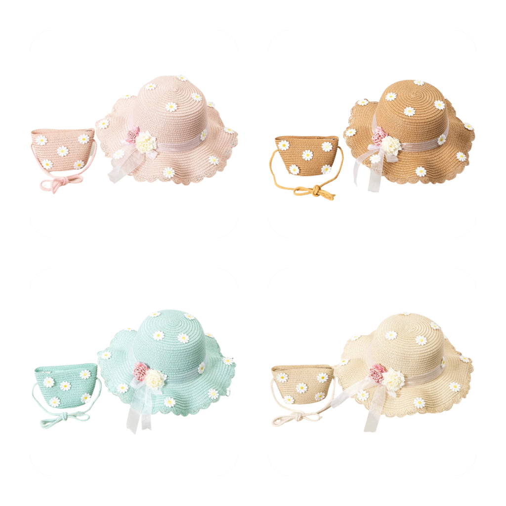 DAISY SUN HAT AND COIN PURSE