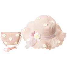 Load image into Gallery viewer, DAISY SUN HAT AND COIN PURSE
