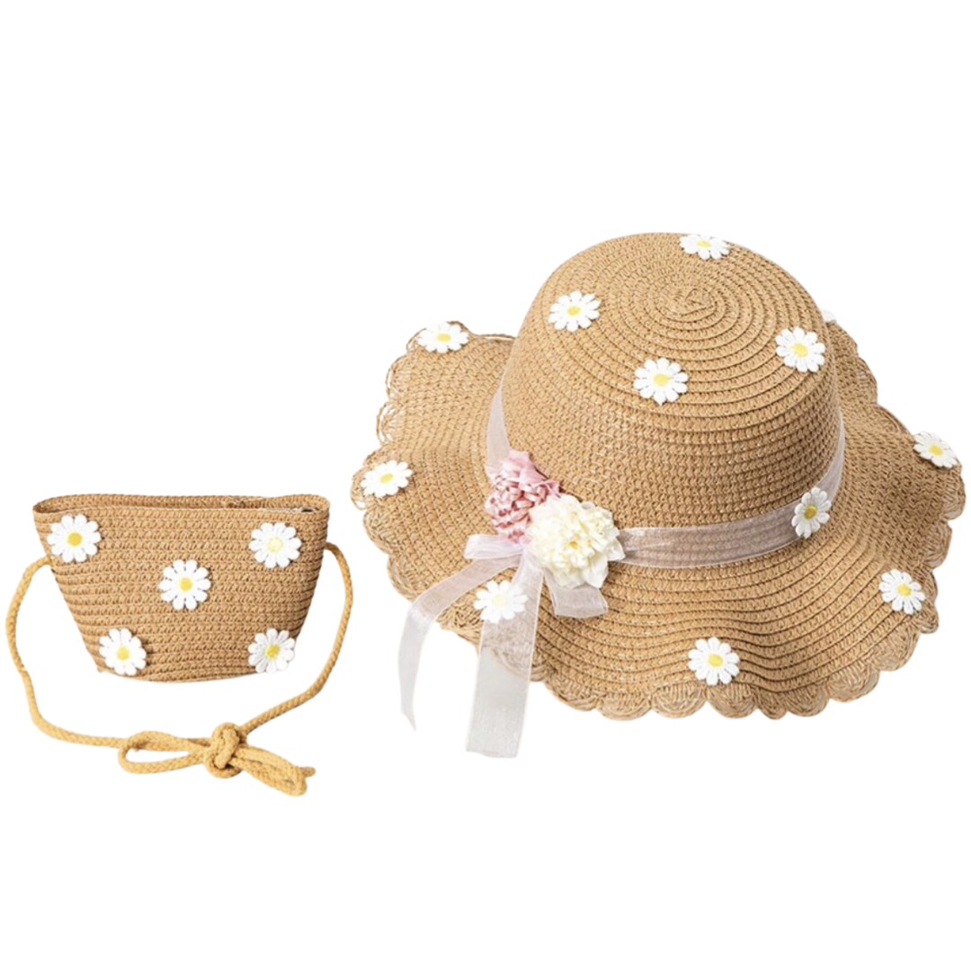 DAISY SUN HAT AND COIN PURSE