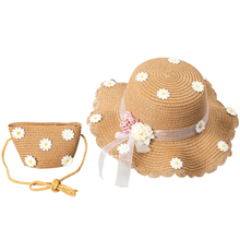 Load image into Gallery viewer, DAISY SUN HAT AND COIN PURSE
