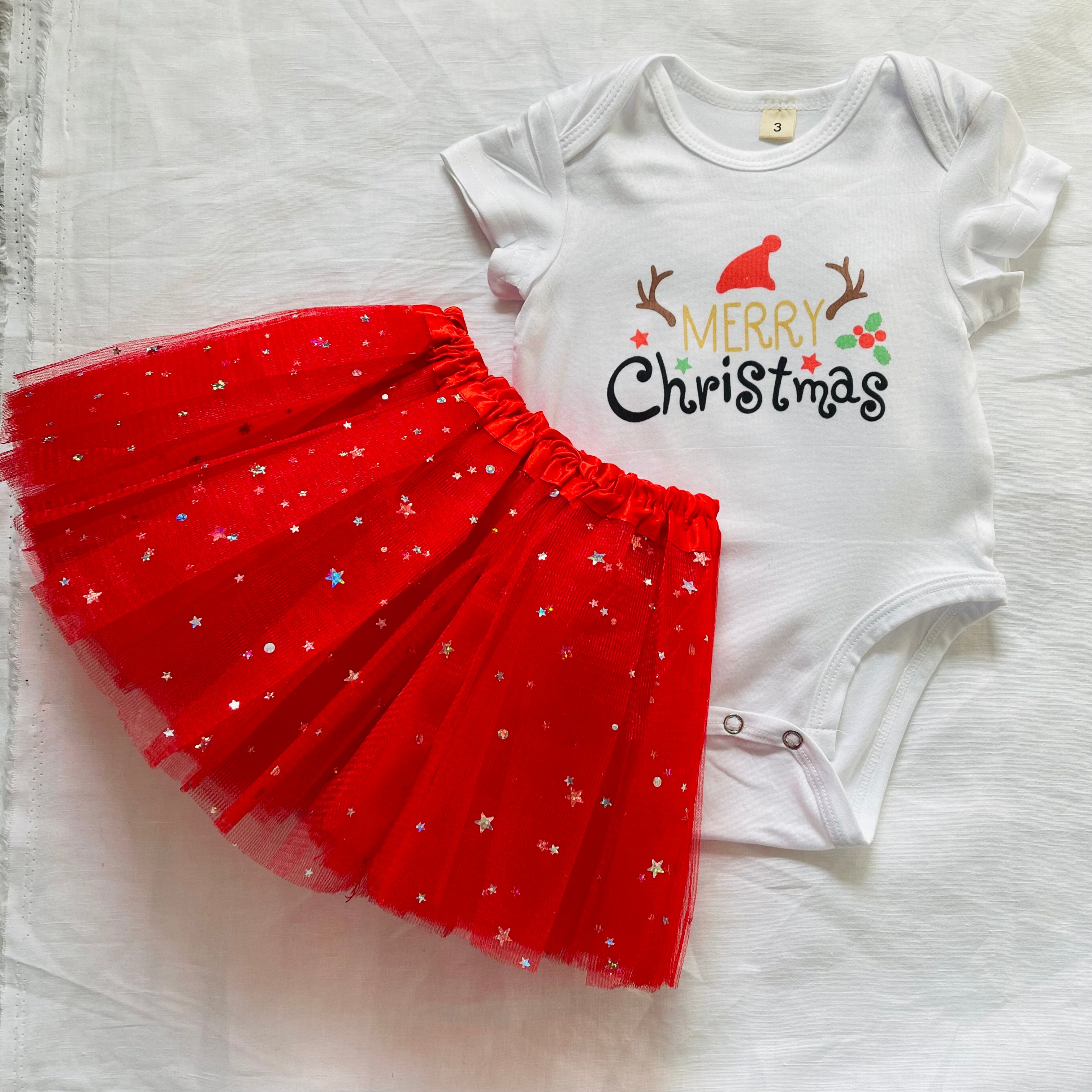 SHIMMER AND SHINE CHRISTMAS TUTU AND TEE ROMPER COMBO (3)