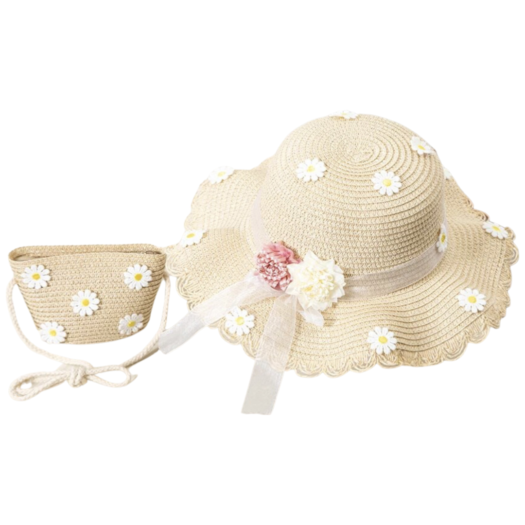 DAISY SUN HAT AND COIN PURSE