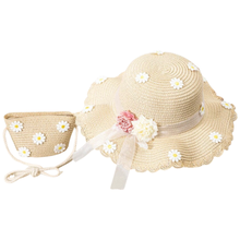 Load image into Gallery viewer, DAISY SUN HAT AND COIN PURSE
